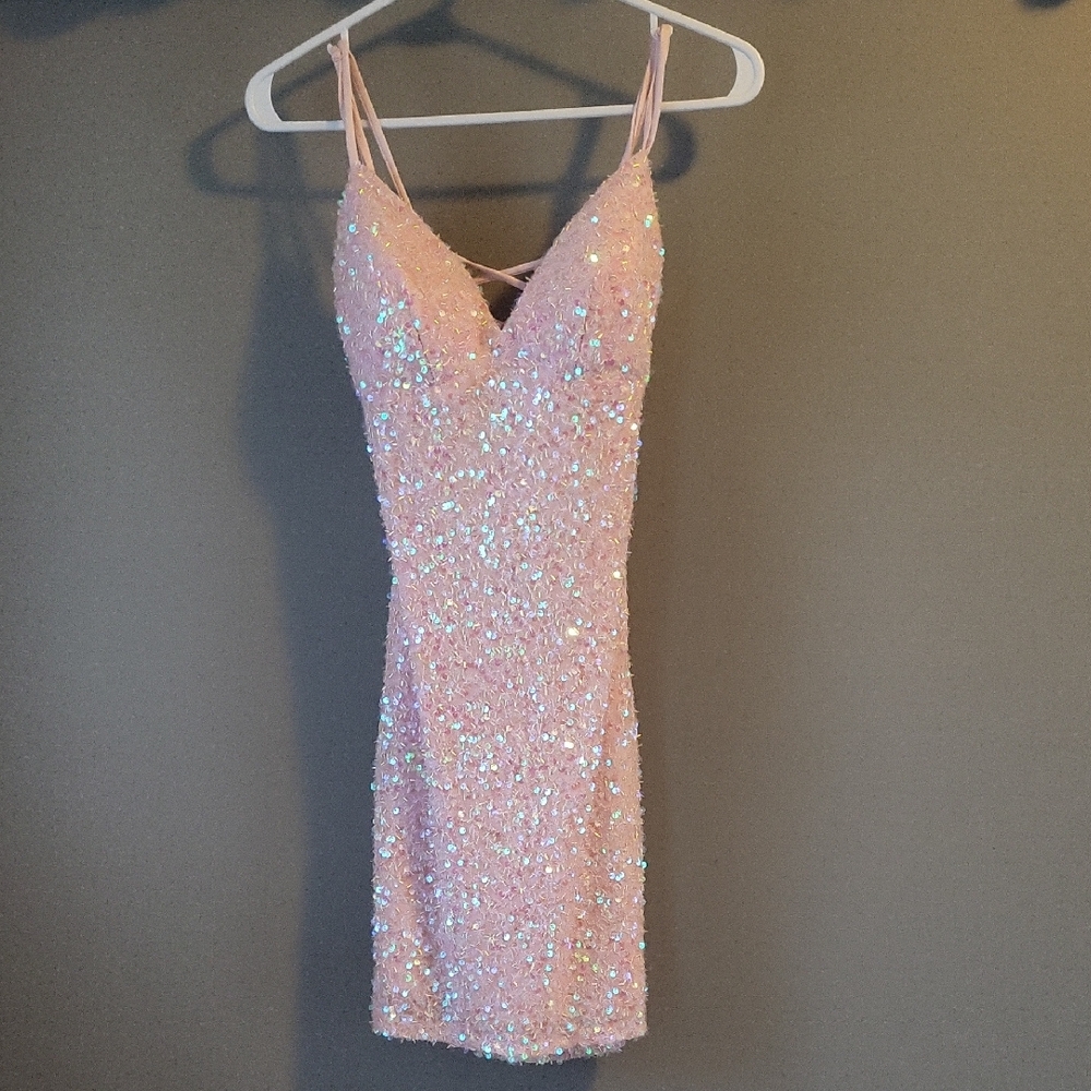 Windsor Sparkling Pink Mini Dress Size S